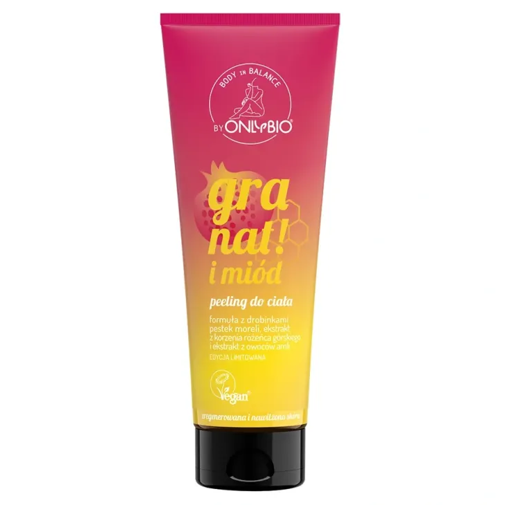 OnlyBio Body in Balance peeling do ciała Granat i Miód 200 ml