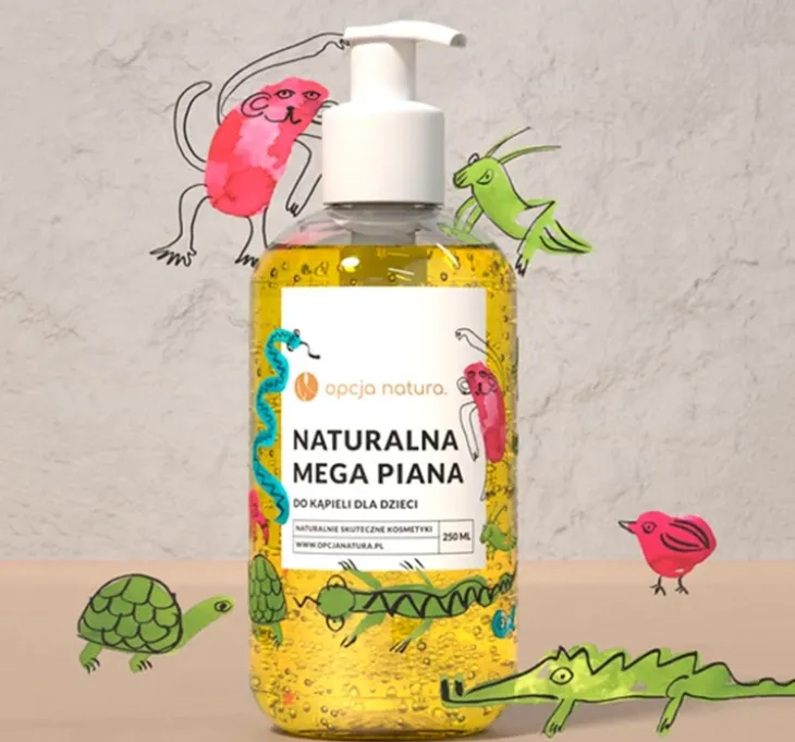 Opcja Natura naturalna mega piana do kąpieli dla dzieci 250 ml