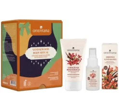 Orientana Sandalwood Body Ritual otulający zapachem zestaw do pielęgnacji ciała mgiełka do włosów i ciała 50 ml + balsam do ciała 125 ml