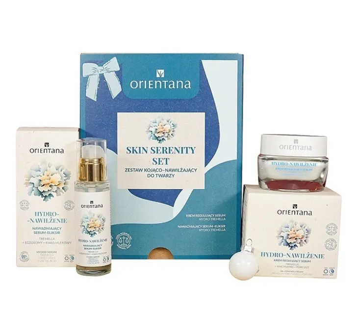 Orientana Skin Serenity Set zestaw kojąco-nawilżający do twarzy krem 50 ml + serum-eliksir 15 ml