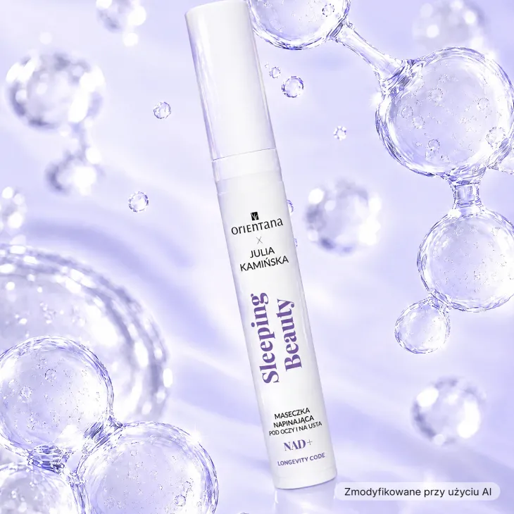 Orientana x Julia Kamińska Longevity Code Sleeping Beauty NAD+ maseczka napinająca pod oczy i na usta 15 ml