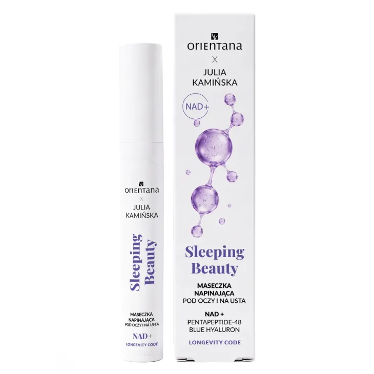 Orientana x Julia Kamińska Longevity Code Sleeping Beauty NAD+ maseczka napinająca pod oczy i na usta 15 ml