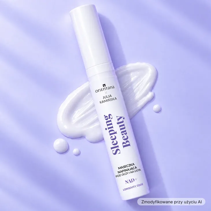 Orientana x Julia Kamińska Longevity Code Sleeping Beauty NAD+ maseczka napinająca pod oczy i na usta 15 ml