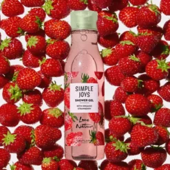 Oriflame Simple Joys Love Nature żel pod prysznic z organiczną truskawką 250 ml