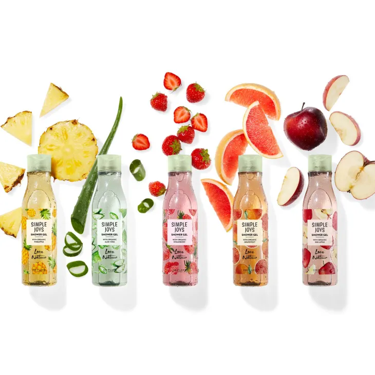 Oriflame Simple Joys Love Nature żel pod prysznic z organiczną truskawką 250 ml