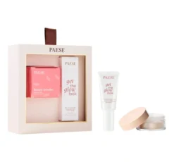 Paese All About The Base 01 zestaw prezentowy do makijażu krem-baza pod makijaż Get The Glow Look 30 ml + puder jęczmienny Beauty Powder 10 g