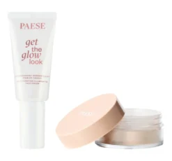 Paese All About The Base 01 zestaw prezentowy do makijażu krem-baza pod makijaż Get The Glow Look 30 ml + puder jęczmienny Beauty Powder 10 g
