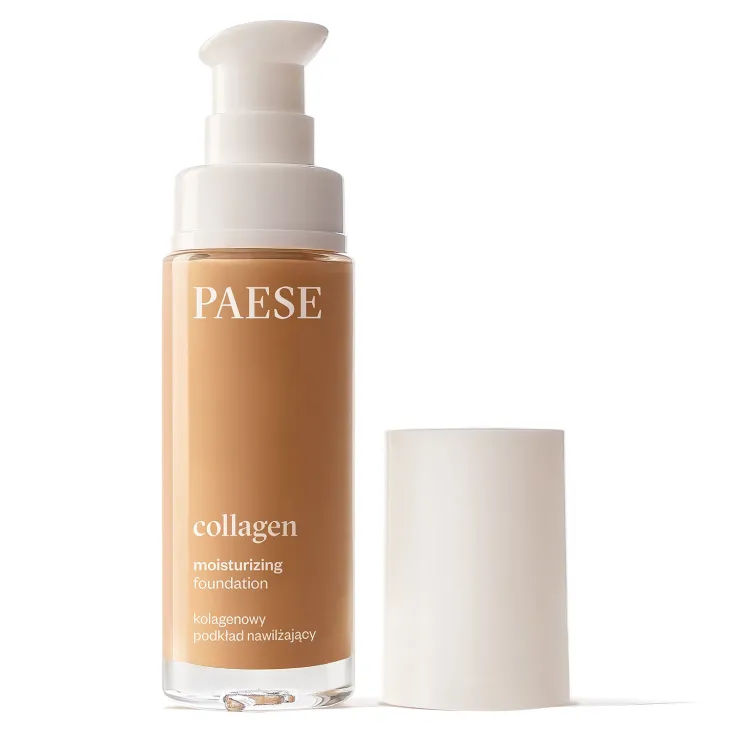 Paese Collagen kolagenowy podkład nawilżający do twarzy z pompką 303W Honey 30 ml