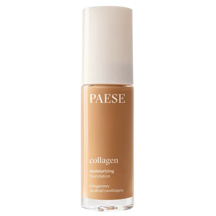 Paese Collagen kolagenowy podkład nawilżający do twarzy z pompką 303W Honey 30 ml