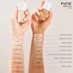 Paese Long Cover Fluid kremowy podkład kryjący do twarzy nowa formuła 01 Light Beige 30 ml