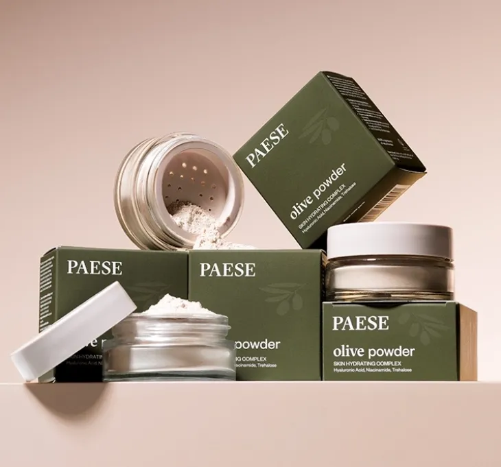 Paese Olive transparentny sypki puder oliwkowy do twarzy 6 g