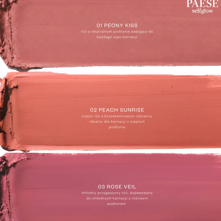 Paese SelfGlow kremowy róż z matowym efektem 03 Rose Veil 8 g