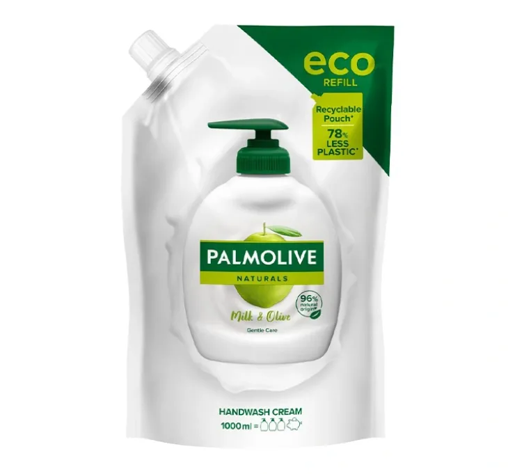 PALMOLIVE NATURALS CLEAN & CARE MILK & OLIVE MYDŁO W PŁYNIE DO RĄK REFILL 1000ML