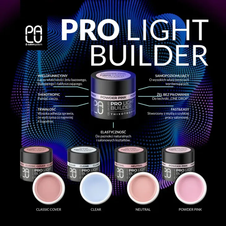 PALU PRO Light Builder żel budujący do paznokci UV/LED Powder Pink 45 g
