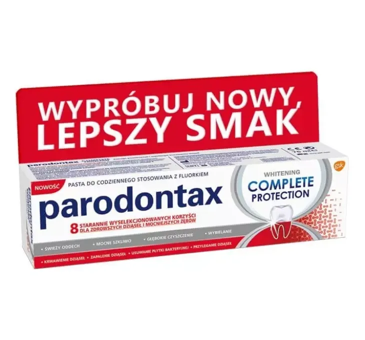 PARODONTAX COMPLETE PROTECTION WHITENING PASTA DO ZĘBÓW WYBIELAJĄCA 75 ML