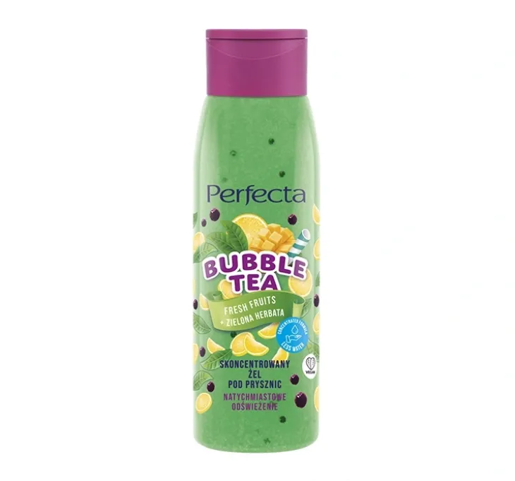Perfecta Bubble Tea żel pod prysznic Fresh Fruits + zielona herbata 400g