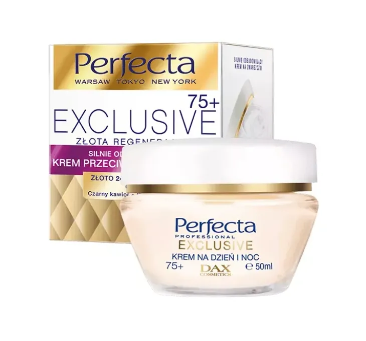 Perfecta Exclusive silnie odbudowujący krem przeciwzmarszczkowy do twarzy 75+ 50ml