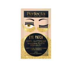 PERFECTA EYE PATCH ZŁOTE GLITTEROWE KOREAŃSKIE PŁATKI POD OCZY 2SZT