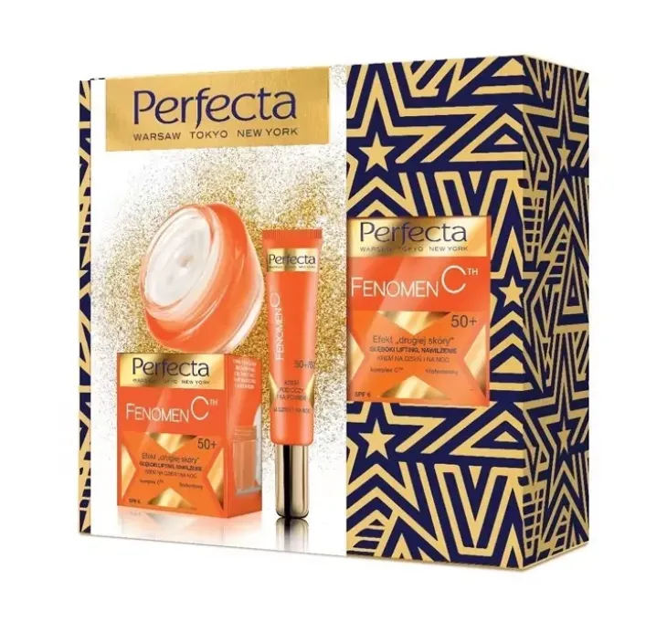 PERFECTA FENOMEN C 50+ ZESTAW PREZENTOWY DO PIELĘGNACJI KREM DO TWARZY + KREM POD OCZY