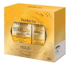 Perfecta Gold Q10 zestaw do pielęgnacji twarzy krem na dzień i na noc 60+ + krem pod oczy