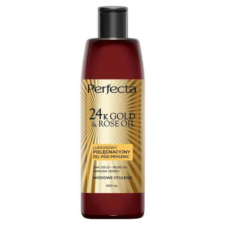 Perfecta 24K Gold&Rose Oil luksusowy pielęgnacyjny żel pod prysznic Miodowe Otulenie 400 ml