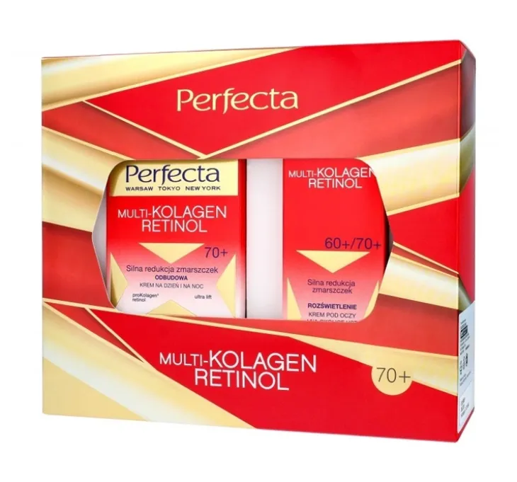 PERFECTA MULTI-KOLAGEN RETINOL ZESTAW DO PIELĘGNACJI 70+ KREM NA DZIEŃ I NOC + KREM POD OCZY