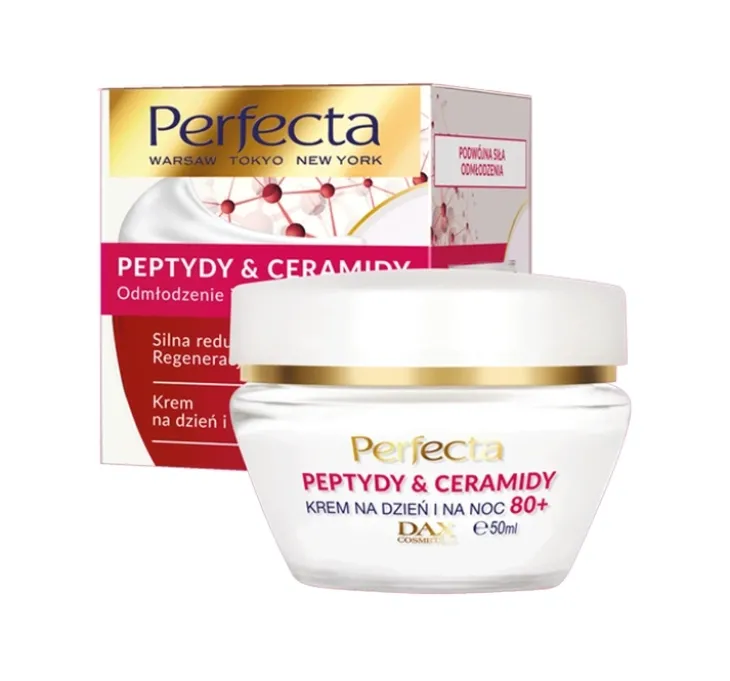 Perfecta Peptydy&Ceramidy regenerujący krem do twarzy na dzień i na noc 80+ 50ml