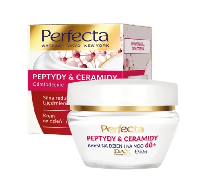 Perfecta Peptydy&Ceramidy ujędrniający krem do twarzy na dzień i na noc 60+ 50ml