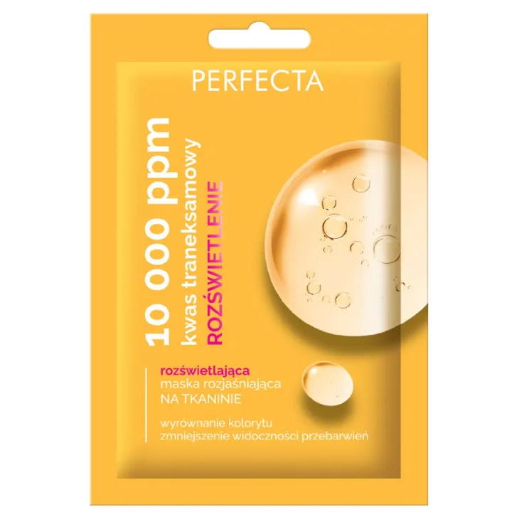 Perfecta 10 000 ppm rozświetlająca maska w płachcie z kwasem traneksamowym 20 ml