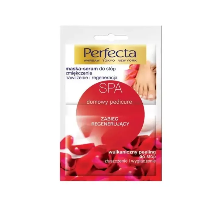 Perfecta Spa Domowy Pedicure zabieg regenerujący maska-serum do stóp + wulkaniczny peeling 12ml