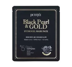 PETITFEE BLACK PEARL & GOLD PRZECIWSTARZENIOWA HYDROŻELOWA MASKA DO TWARZY NA TKANINIE 32G
