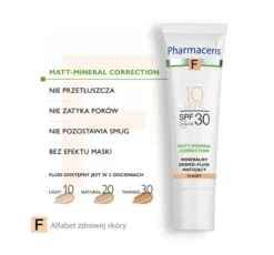 Pharmaceris F Matt Mineral Correction mineralny dermo fluid matujący SPF30 10 Light 30 ml