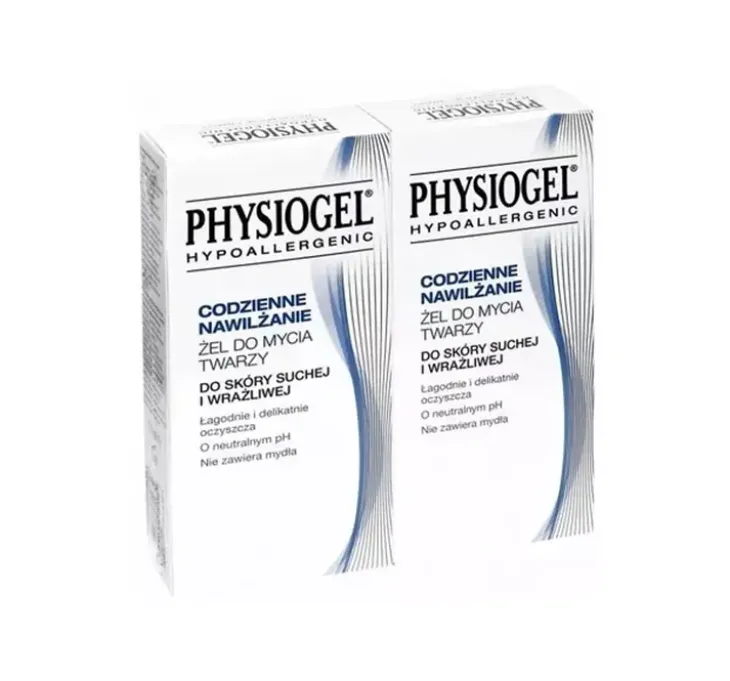 Physiogel Hypoallergenic Codzienne Nawilżanie żel do mycia twarzy dla skóry suchej 2 x 150 ml