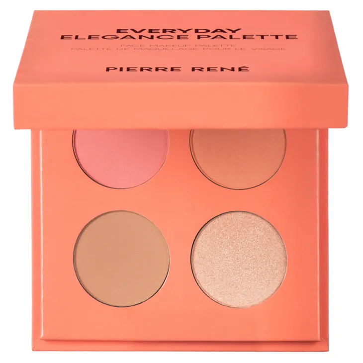 Pierre Rene Everyday Elegance Palette paleta do konturowania twarzy Coral 4 x 2,5 g