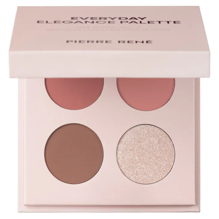 Pierre Rene Everyday Elegance Palette paleta do konturowania twarzy Rose 4 x 2,5 g