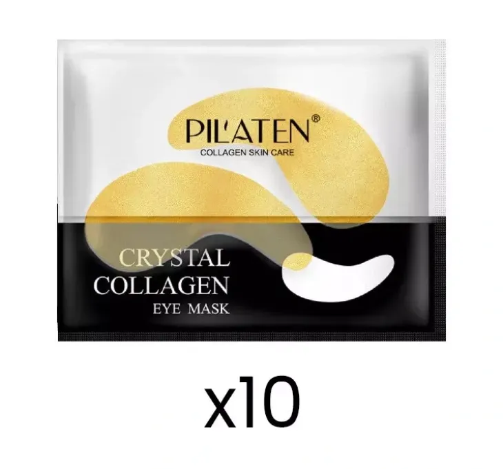 PILATEN CRYSTAL COLLAGEN KOLAGENOWE PŁATKI PO OCZY ZE ZŁOTEM 10x6G