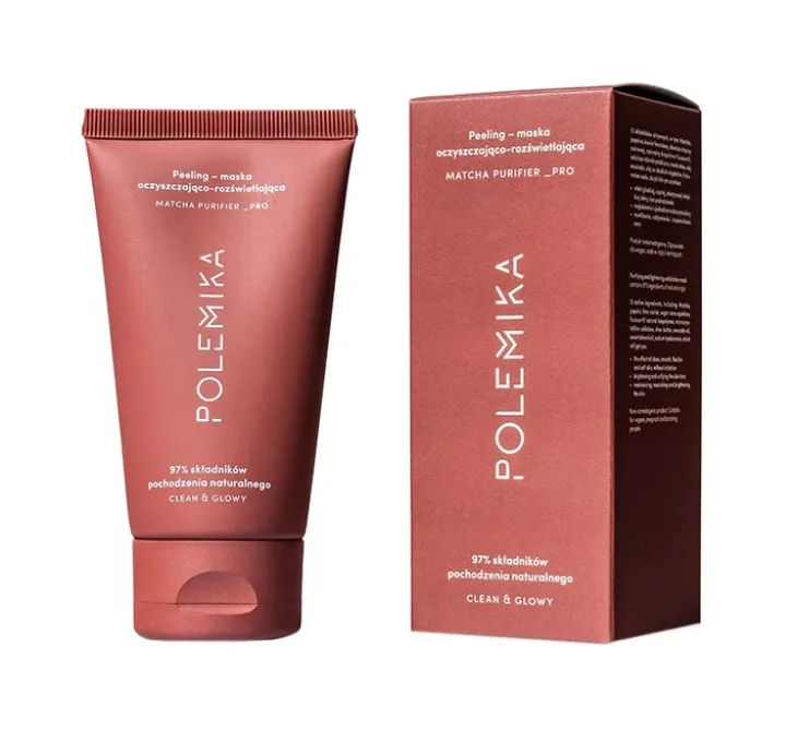 PoleMika wegański oczyszczająco-rozświetlający peeling-maska do twarzy 75ml