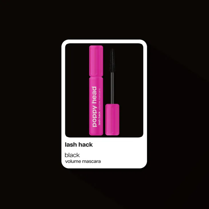 Poppy Head Lash Hack Volume Mascara tusz do rzęs zwiększający objętość 01 Black 9 g