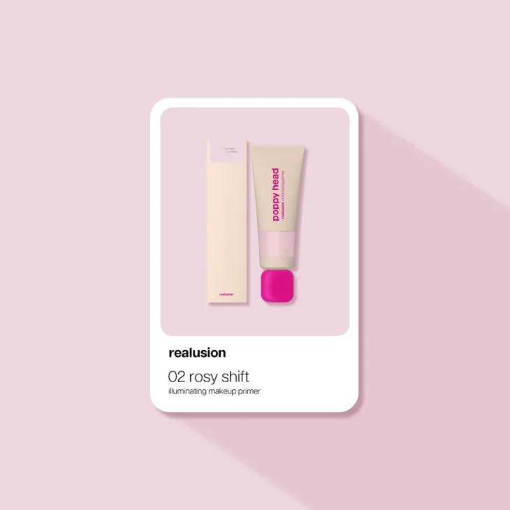Poppy Head Realusion rozświetlająca baza pod makijaż 02 Rosy Shift 30 ml
