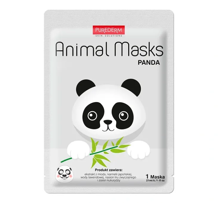 Purederm Animal łagodząca maseczka w płachcie Panda