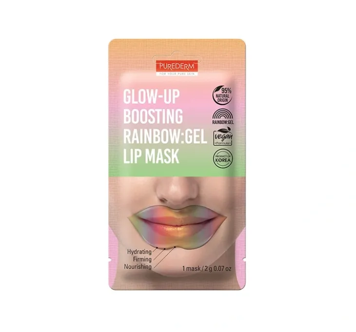 Purederm Glow Up Boosting Rainbow hydrożelowa maseczka na usta 1 sztuka