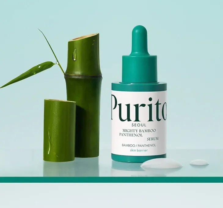 Purito Mighty Bamboo Panthenol bezzapachowe serum do twarzy 30 ml
