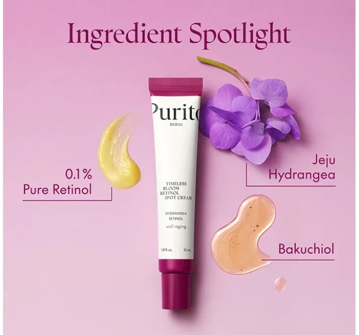 Purito Seoul Timeless Bloom Retinol Spot Cream przeciwzmarszczkowy krem punktowy z retinolem 30ml