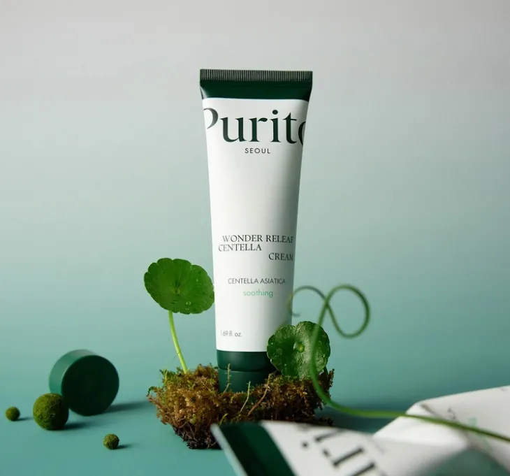 Purito Wonder Releaf Centella regenerujący krem do twarzy z wyciągiem z wąkrotki azjatyckiej 50ml