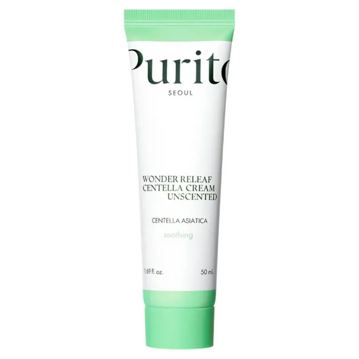 Purito Wonder Releaf Centella bezzapachowy regenerujący krem do twarzy z wąkrotą azjatycką 50 ml
