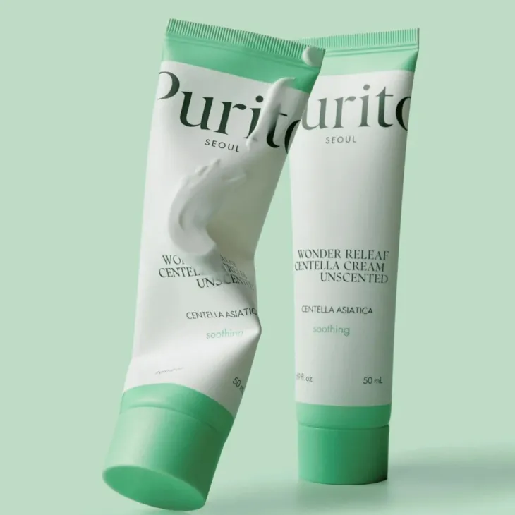 Purito Wonder Releaf Centella bezzapachowy regenerujący krem do twarzy z wąkrotą azjatycką 50 ml