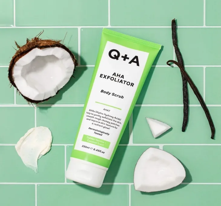 Q+A AHA Exfoliator wygładzający peeling do ciała z kwasami 250ml