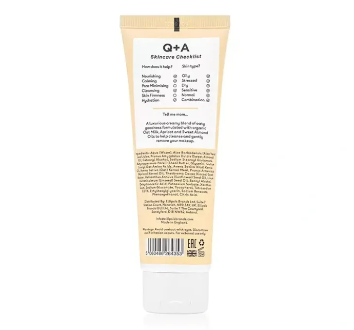 Q+A KREMOWA EMULSJA MYJĄCA Z MLEKIEM OWSIANYM 125ML