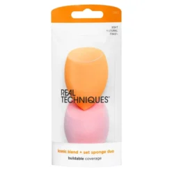 Real Techniques Iconic Blend + Set Sponge Duo zestaw gąbek do makijażu Miracle Complexion Sponge + Miracle Powder Sponge