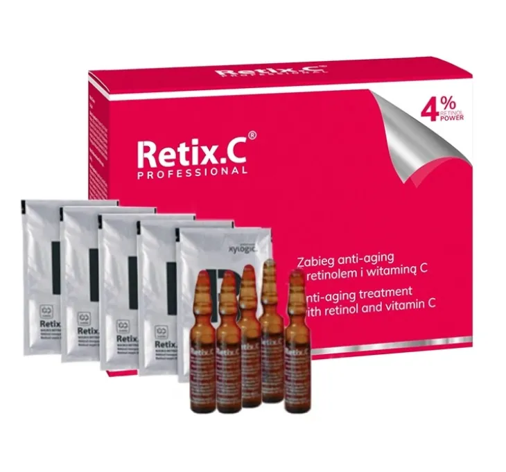RETIX C ZABIEG ANTI-AGING Z RETINOLEM I WITAMINĄ C 5x2ML + 5x4G